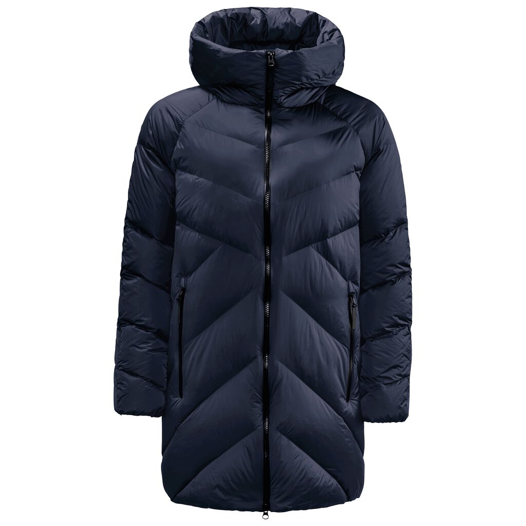 Jack Wolfskin UPPER EAST LONG Vestes Femme Bleu - OWDCIMQ-72